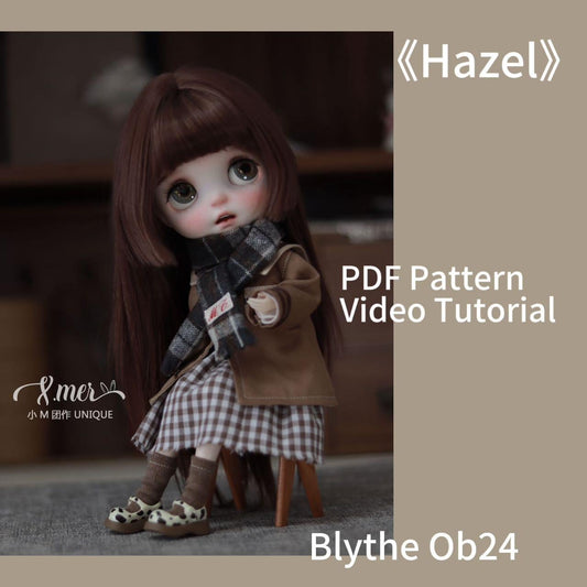 小Mer Blythe  Patterns Jacket Dress and base shirt set -Hazel--no seam allowance included