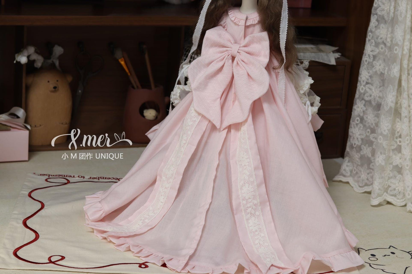 小Mer BJD 1/4 BJD DOLL Clothes Patterns Sleepy Rain (Note: 2 hour long tutorial, not for beginner) -Peaches-no seam allowance included
