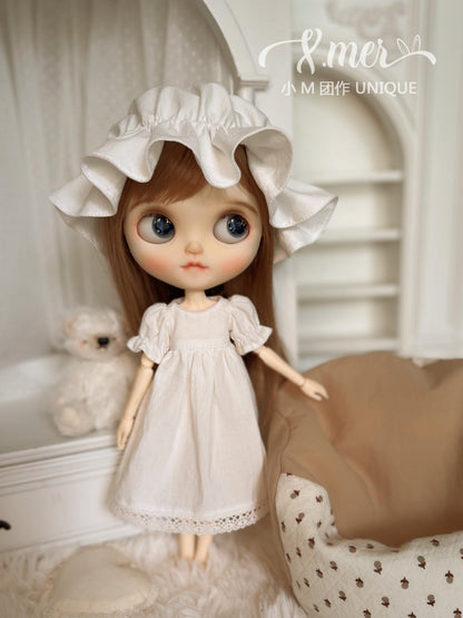 小Mer 1/4 KUMAKO BJD Doll Dress Pattern - Creamy Puff- no seam allowance included