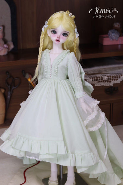 小Mer BJD 1/4 BJD DOLL Clothes Patterns Sleepy Rain (Note: 2 hour long tutorial, not for beginner) -Peaches-no seam allowance included