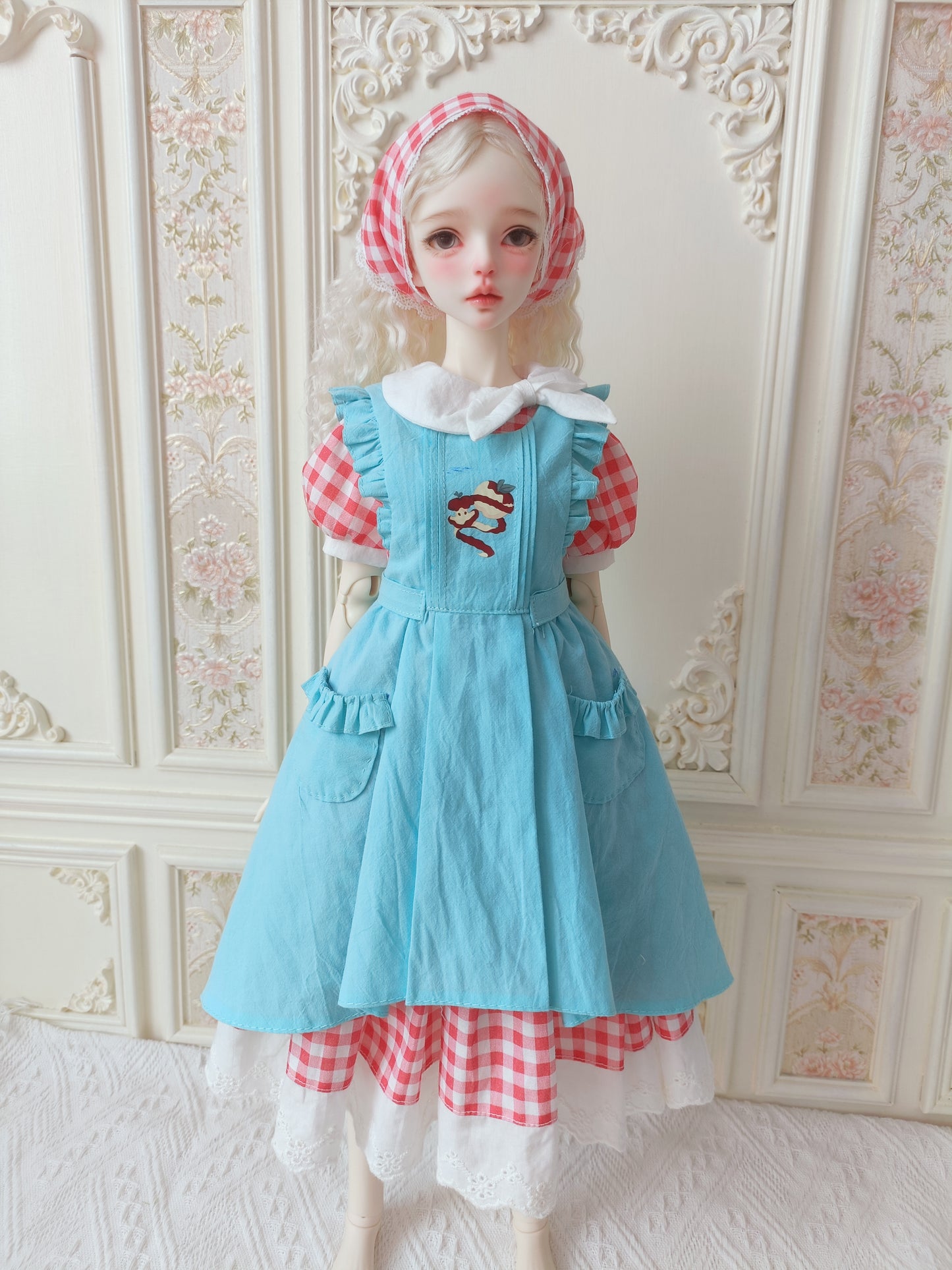 Patrón de vestido para muñeca BJD 阿彩 1/4 - Falda plisada en capas (difícil, no para principiantes) incluye margen de costura de 5 mm