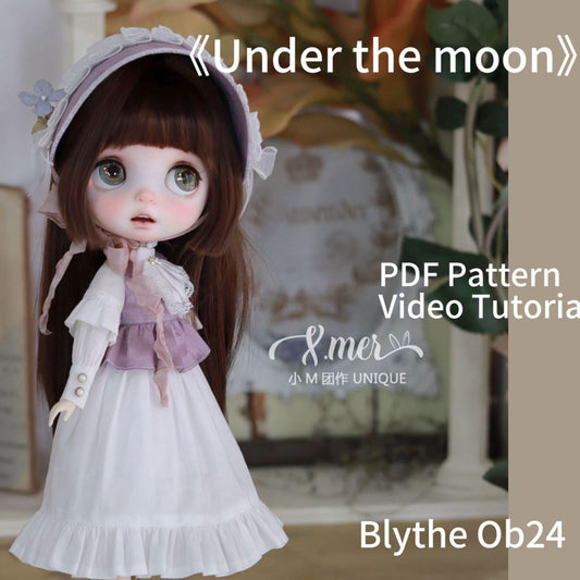 小Mer Blythe OB 24 DOLL Patterns - Under the moon-no seam allowance included
