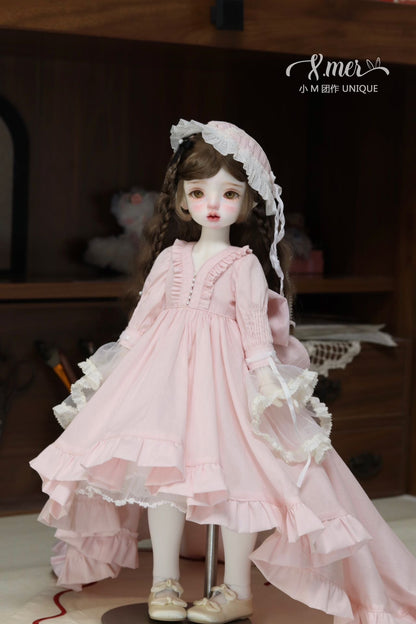 小Mer BJD 1/4 BJD DOLL Clothes Patterns Sleepy Rain (Note: 2 hour long tutorial, not for beginner) -Peaches-no seam allowance included