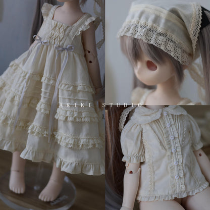 阿吉 BJD 1/4 BJD DOLL cloth Patterns Puff bear -Digital Download