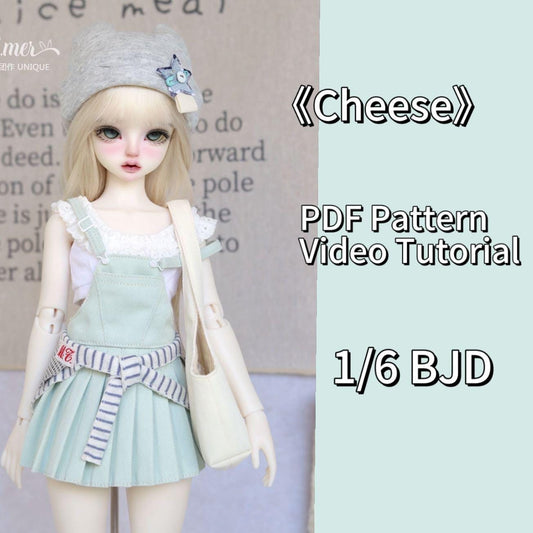 小Mer BJD 1/6 BJD DOLL Clothes Dress Patterns -Cheese ( 6 pieces)--no seam allowance included