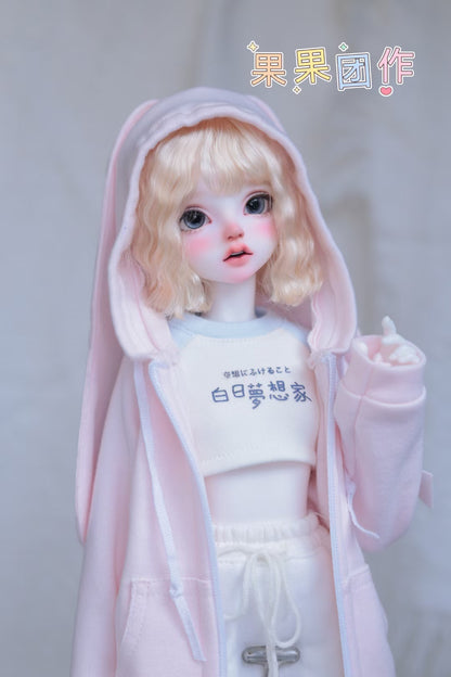 果果 1/4 BJD ドール用ドレスパターン - パーカー - 縫い代付き
