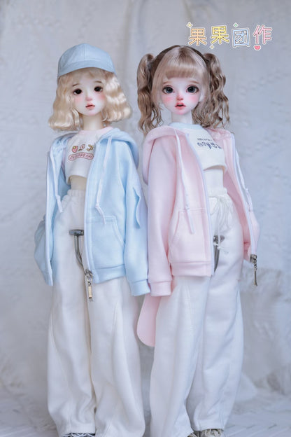 果果 1/4 BJD ドール用ドレスパターン - パーカー - 縫い代付き
