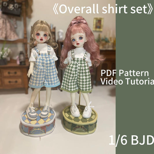 小Mer BJD 1/6 YoSD BJD DOLL Patterns overalls - Dopamine Girls-no seam allowance included