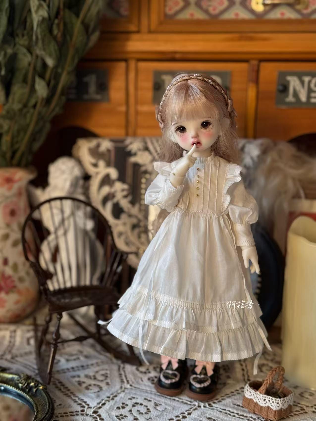 阿彩 1/6 BJD ドール用ドレスパターン - ビクトリアヴィンテージドレス（5mm 縫い代込み）