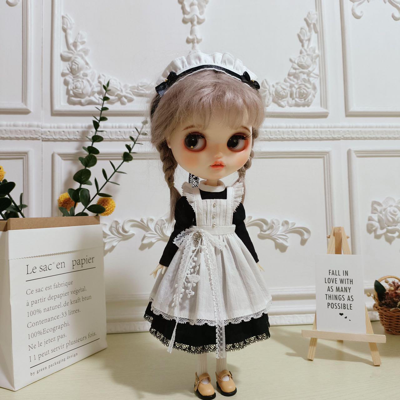阿彩 1/6 BJD Doll Dress Pattern - Maidinclue 5mm seam allowance