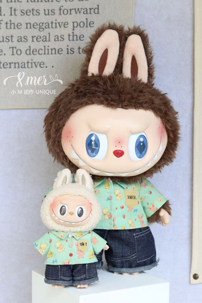LABUBU  Shirt pants Outfit Pattern – PDF + Video | Fits 15.5–17cm (Macaron Style)
