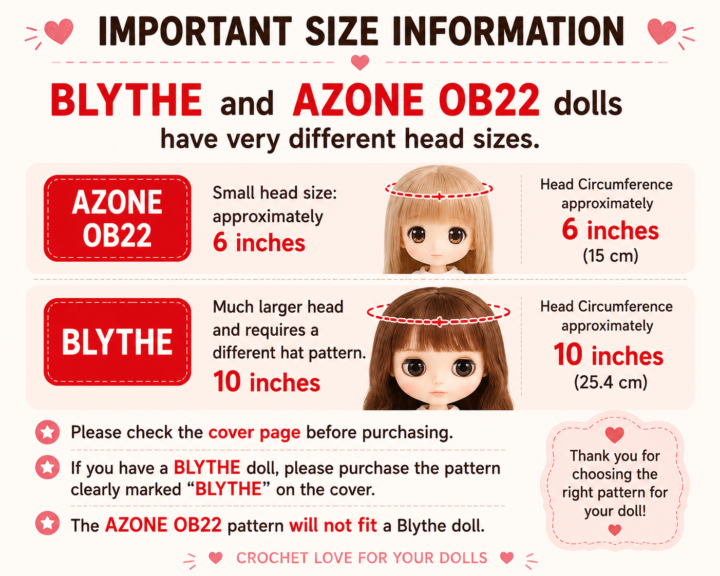 小Mer Blythe OB 24 DOLL Patterns -Sweet Baby-no seam allowance included