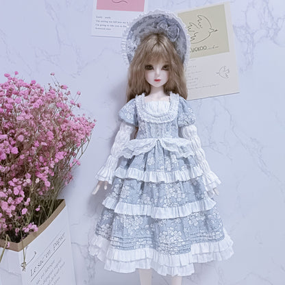 阿彩 1/6 BJD ドール用ドレスパターン - スパゲッティストラップドレス（5mm 縫い代込み）