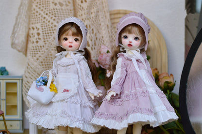 果果 1/4 BJD ドール用ドレスパターン - メイド服セット 第2版 - 縫い代付き