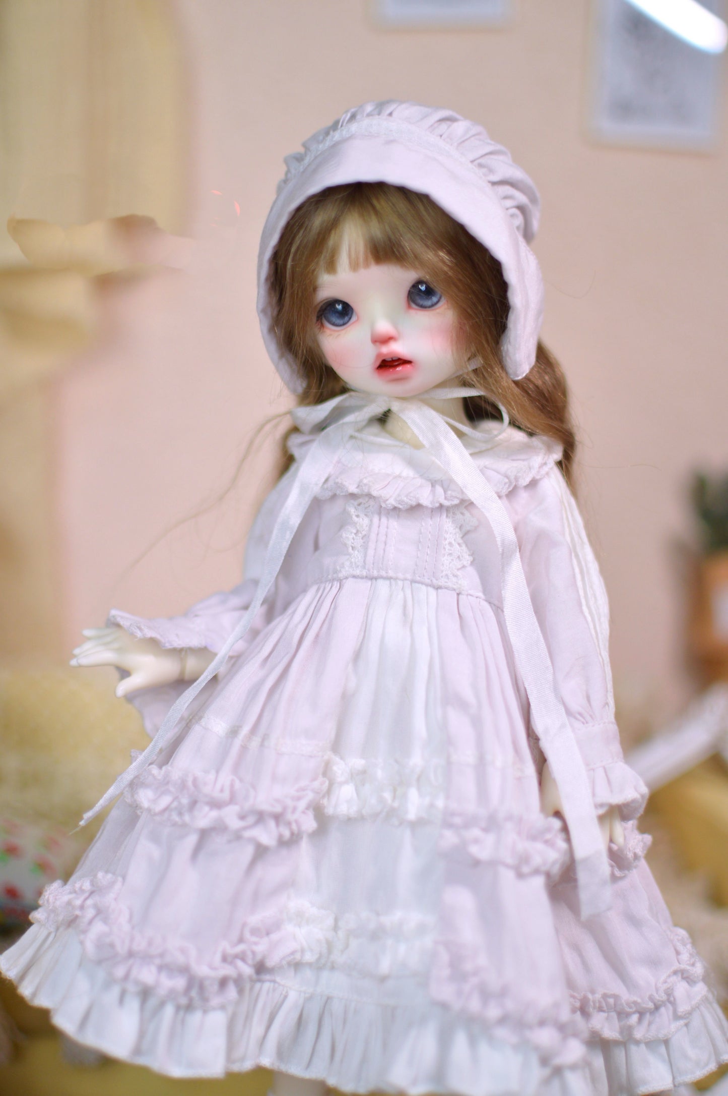 果果 1/4 BJD ドール用ドレスパターン - メイド服セット 第2版 - 縫い代付き