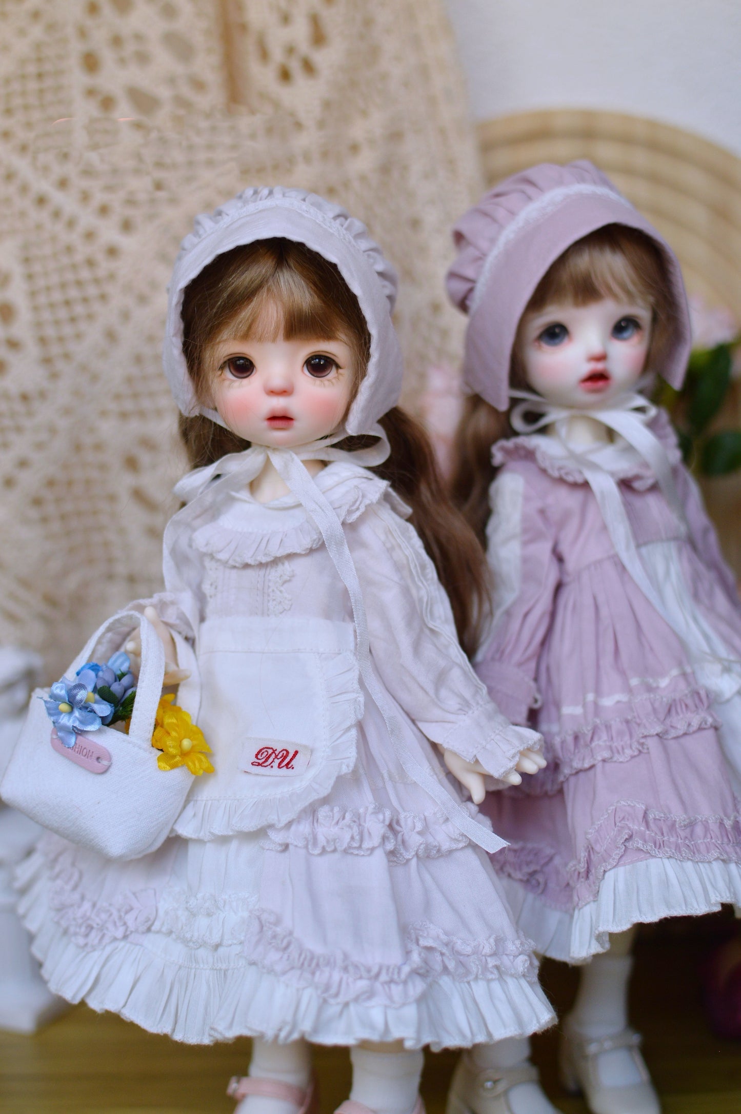 果果 1/4 BJD ドール用ドレスパターン - メイド服セット 第2版 - 縫い代付き