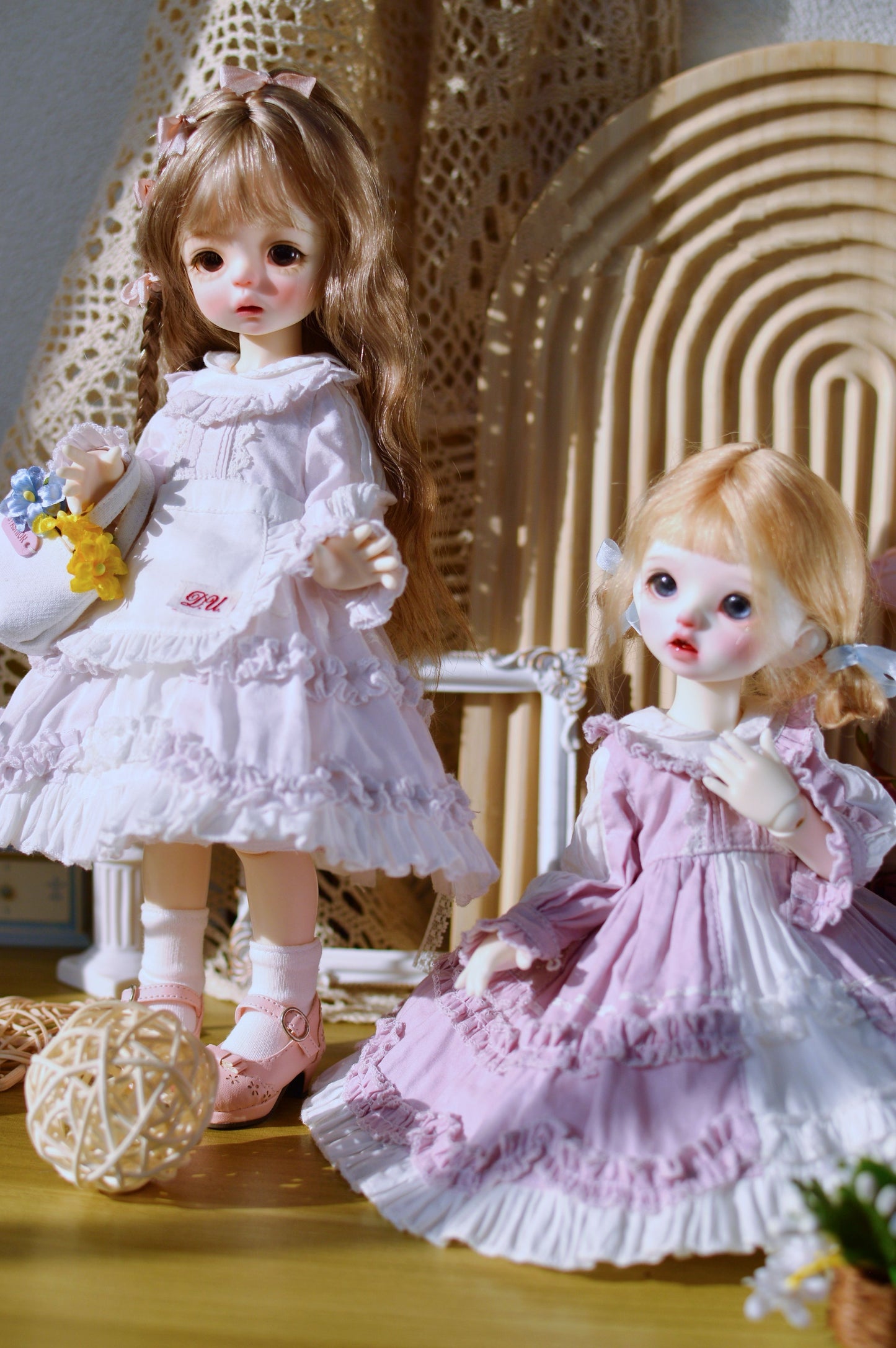 果果 1/4 BJD ドール用ドレスパターン - メイド服セット 第2版 - 縫い代付き