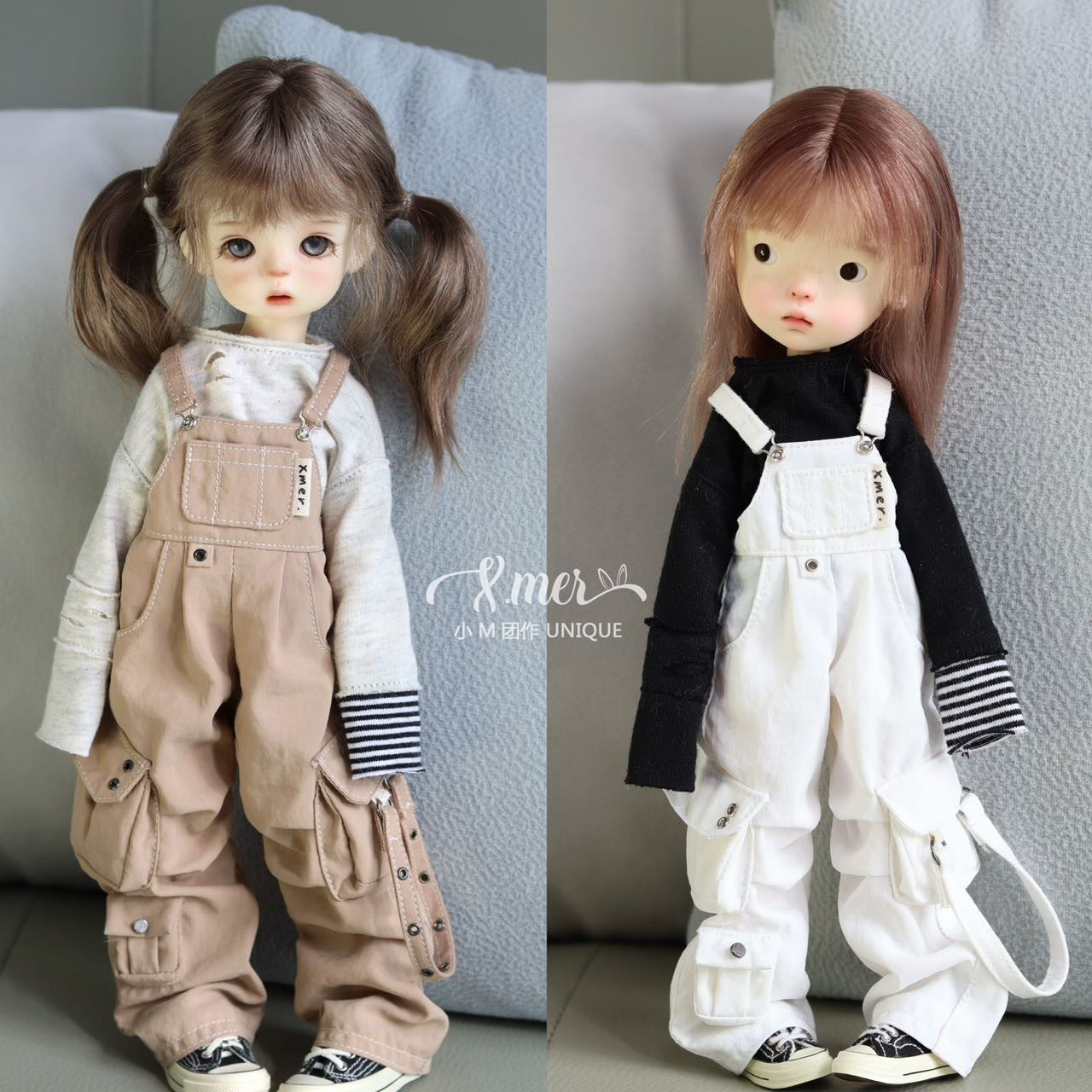 小Mer Blythe OB 24 DOLL Patterns -oversized overalls-no seam allowance included