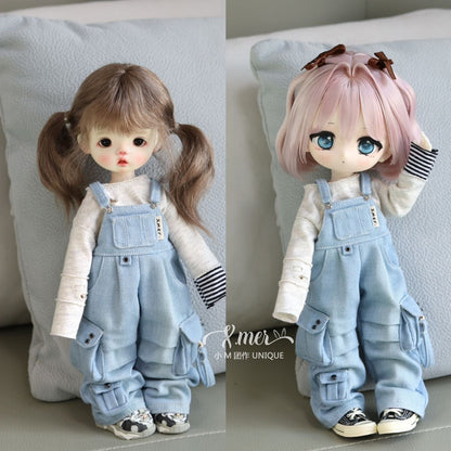 小Mer Blythe OB 24 DOLL Patterns -oversized overalls-no seam allowance included