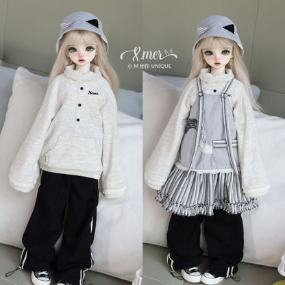 小Mer Blythe OB 24 DOLL Patterns -Grey Curtain-no seam allowance included