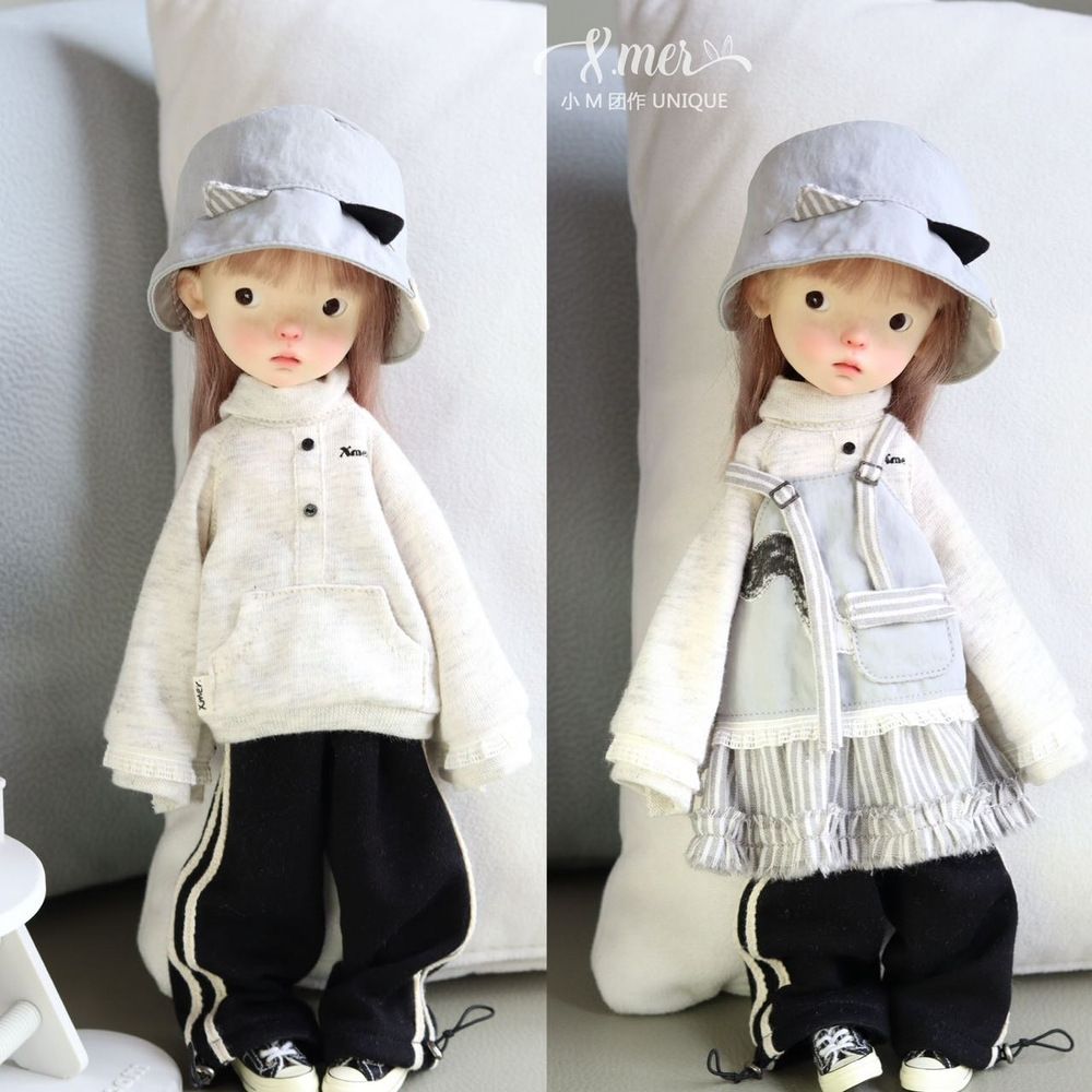小Mer Blythe OB 24 DOLL Patterns -Grey Curtain-no seam allowance included
