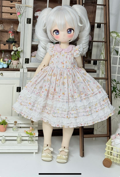 果果 1/6 BJD Doll Dress Pattern - March dress- seam allowance include