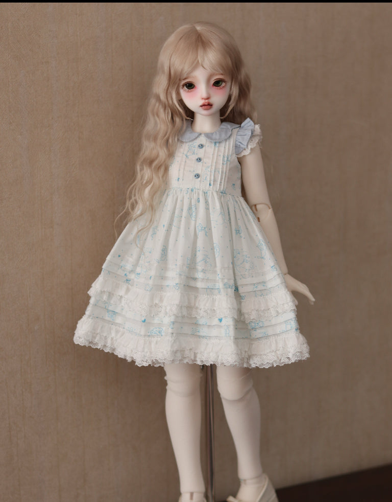 果果 1/6 BJD Doll Dress Pattern - March dress- seam allowance include