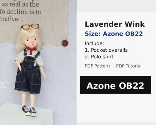 Patrones de ropa para muñecas Blythe - Pequeña enfermera (sin margen de costura incluido)