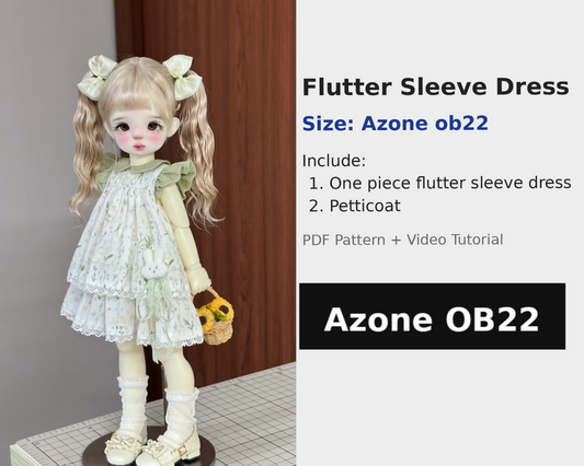 Patrones de ropa para muñecas Blythe - Pequeña enfermera (sin margen de costura incluido)