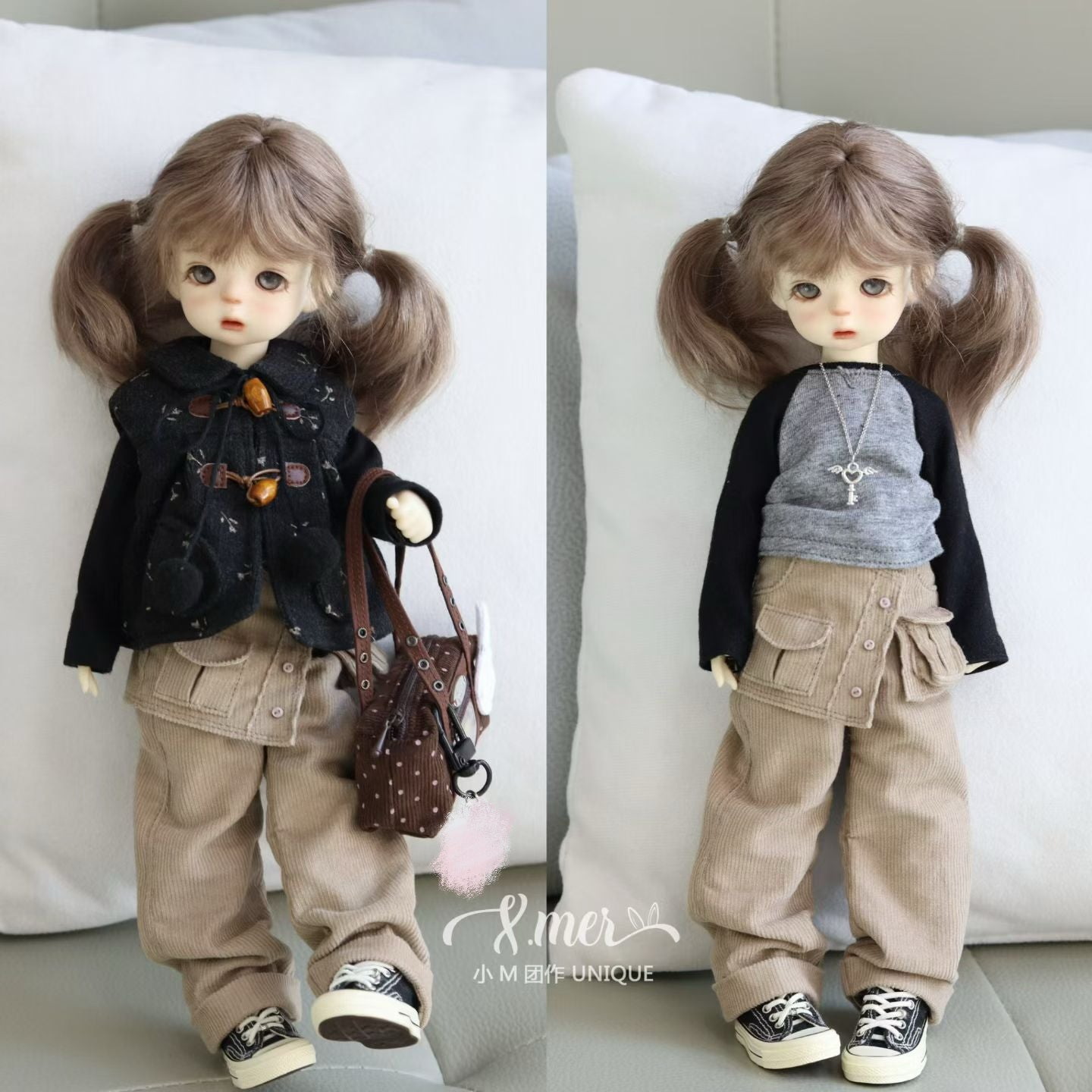 小Mer BJD 1/6 BJD DOLL Clothes Dress Patterns -Half Sugar-no seam allowance included
