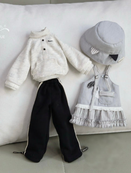 小Mer Blythe OB 24 DOLL Patterns -Grey Curtain-no seam allowance included