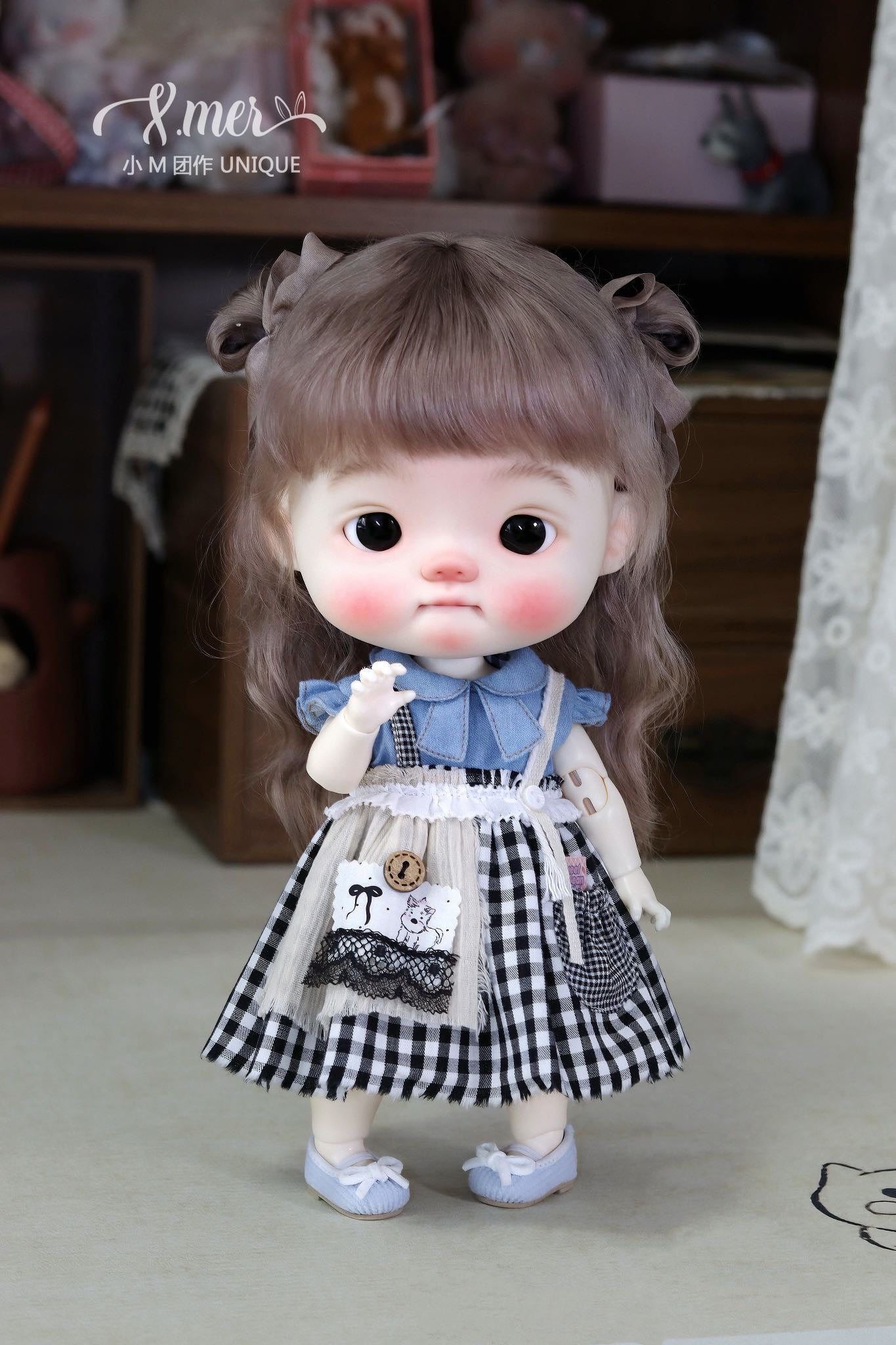 Patrón de vestido para muñeca BJD Kumako 小Mer 1/4 - Love Letter (sin margen de costura incluido)