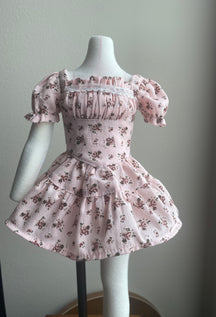 Lavender Bloom Puff Dress – Ready-Made Outfit | Fits 1/4 BJD (Bust 16–19cm, Waist 11–13cm)