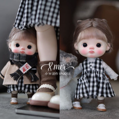 小Mer OB11 Doll Patterns Jacket Dress and base shirt set -Hazel--no seam allowance included