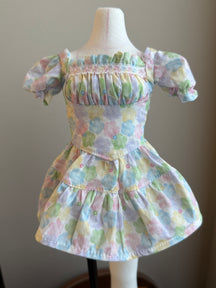 Lavender Bloom Puff Dress – Ready-Made Outfit | Fits 1/4 BJD (Bust 16–19cm, Waist 11–13cm)