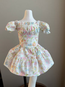 Lavender Bloom Puff Dress – Ready-Made Outfit | Fits 1/4 BJD (Bust 16–19cm, Waist 11–13cm)