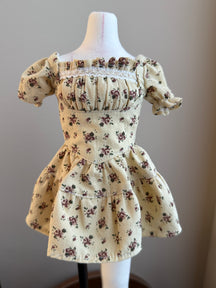 Lavender Bloom Puff Dress – Ready-Made Outfit | Fits 1/4 BJD (Bust 16–19cm, Waist 11–13cm)