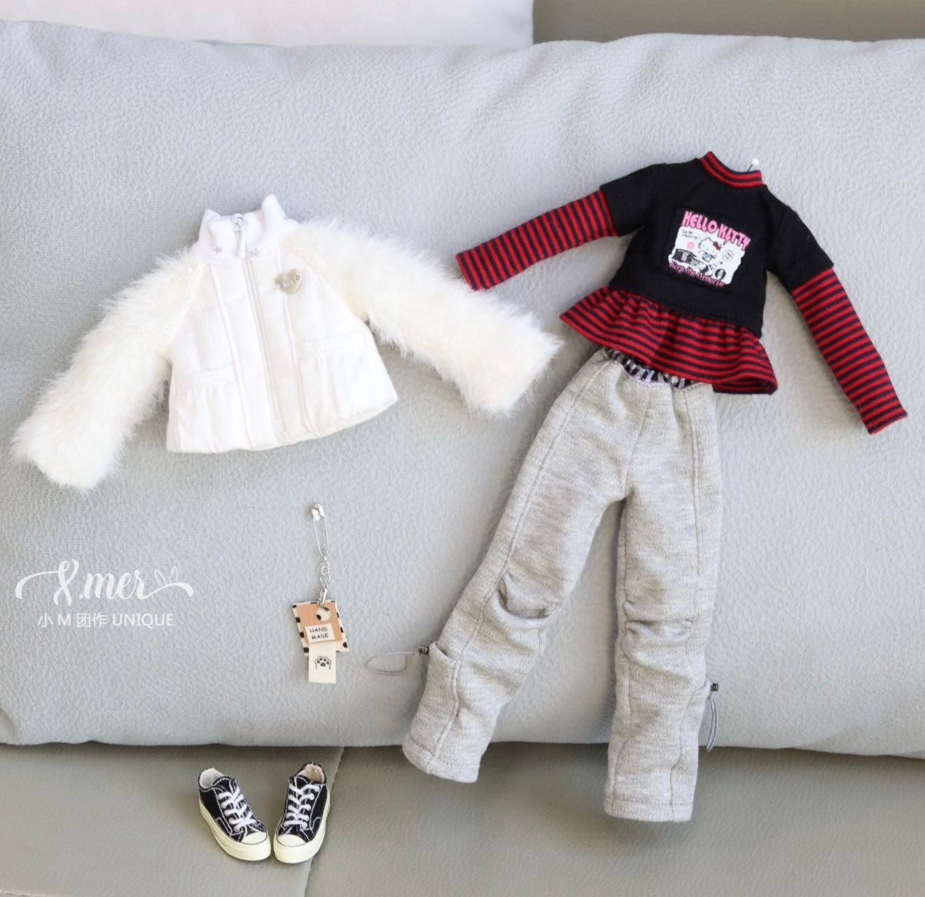 Patrones de ropa para muñecas BJD 1/4 BJD Sleepy Rain (Nota: tutorial de 2 horas de duración, no para principiantes) -Peaches-sin margen de costura incluido