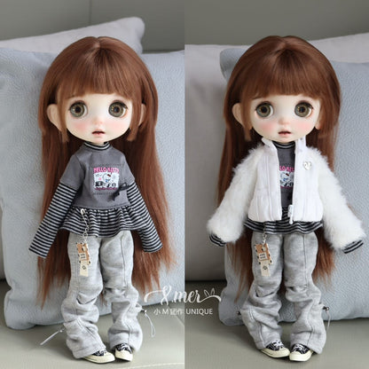 小Mer BJD 1/6 BJD DOLL Clothes Dress Patterns -NuoMi-no seam allowance included