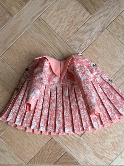 YoSD BJD Dress | Long Sleeve Double-Layer Pleated Dress | Fully Lined Doll Outfit | 1/6 Scale BJD Clothing