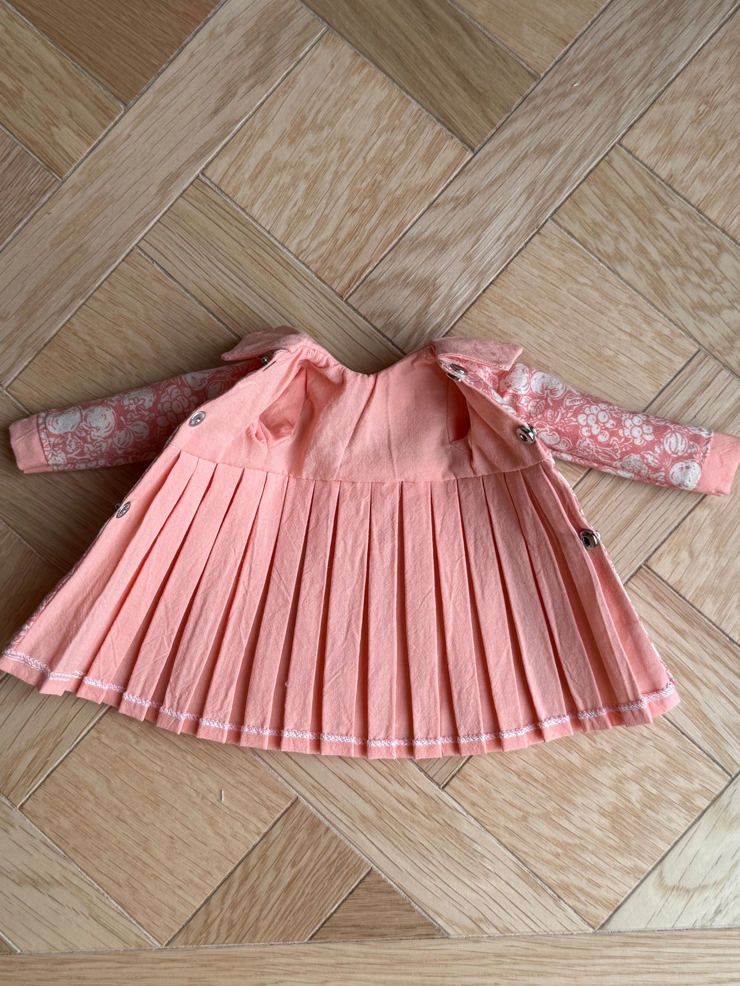 YoSD BJD Dress | Long Sleeve Double-Layer Pleated Dress | Fully Lined Doll Outfit | 1/6 Scale BJD Clothing