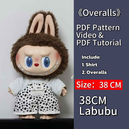 LABUBU Overalls Pattern – PDF + Video | Fits 38CM