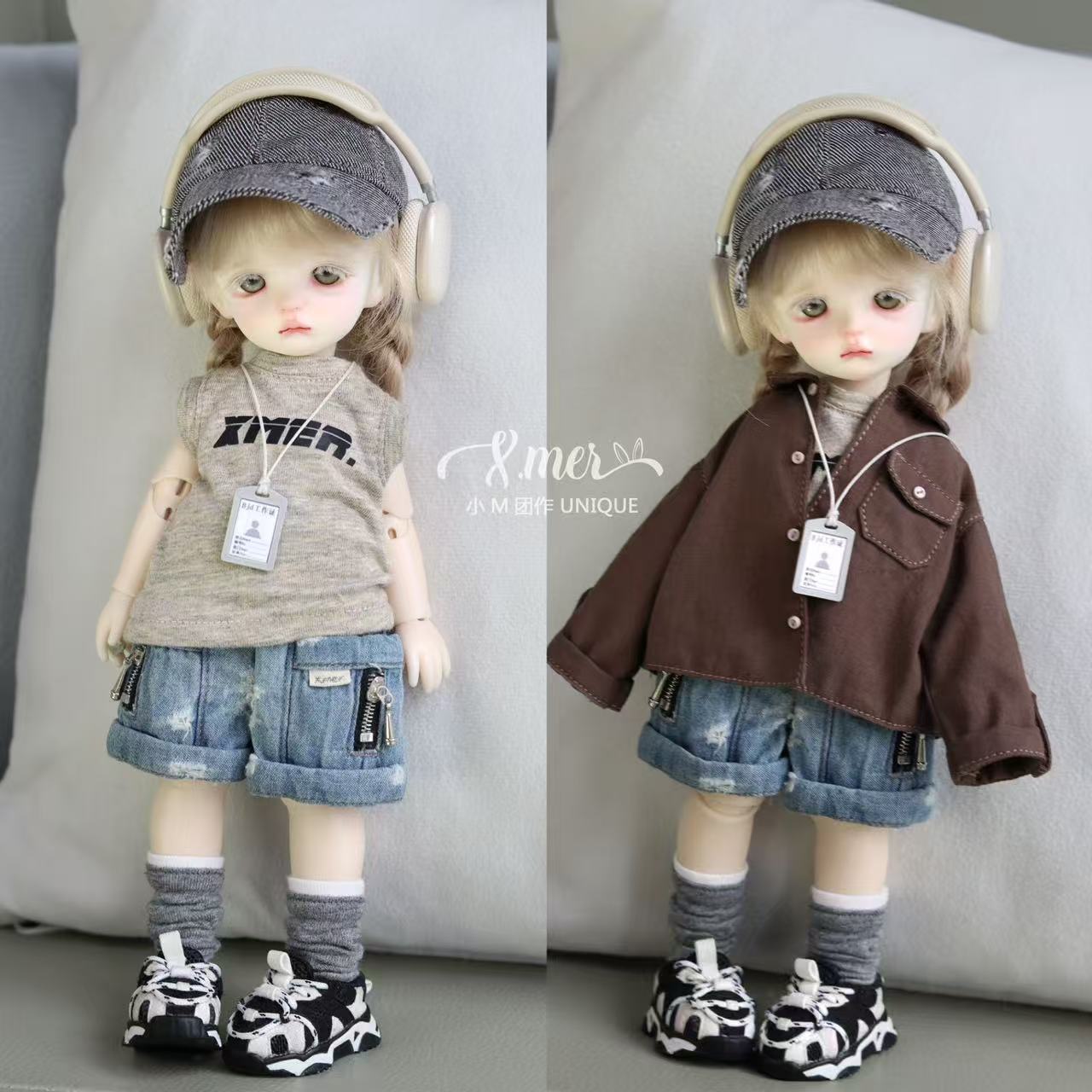 小マーブライス人形用洋服パターン - ソーダ - 縫い代は含まれていません