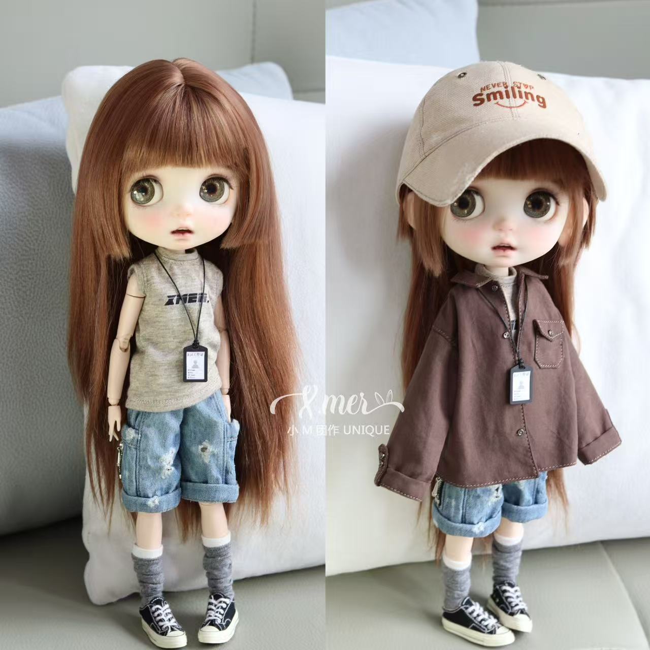 小マーブライス人形用洋服パターン - ソーダ - 縫い代は含まれていません