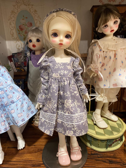 1/6 BJD YOSD clothes dress- vintage style 2 color abailabe. with hair band