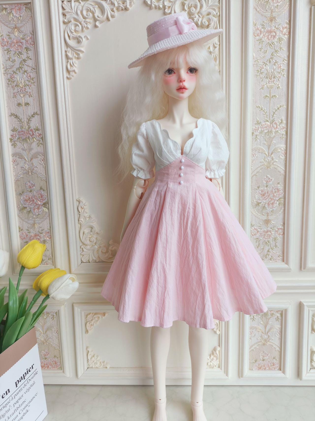 阿彩 1/6 BJD Doll Dress Pattern - Pearlinclue 5mm seam allowance
