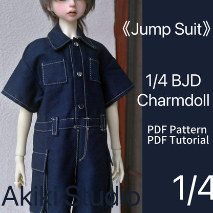 阿吉 BJD 1/4 DOLL Cloth Patterns -Jumpsuit