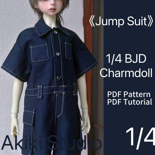 阿吉 BJD 1/4 DOLL Cloth Patterns -Jumpsuit