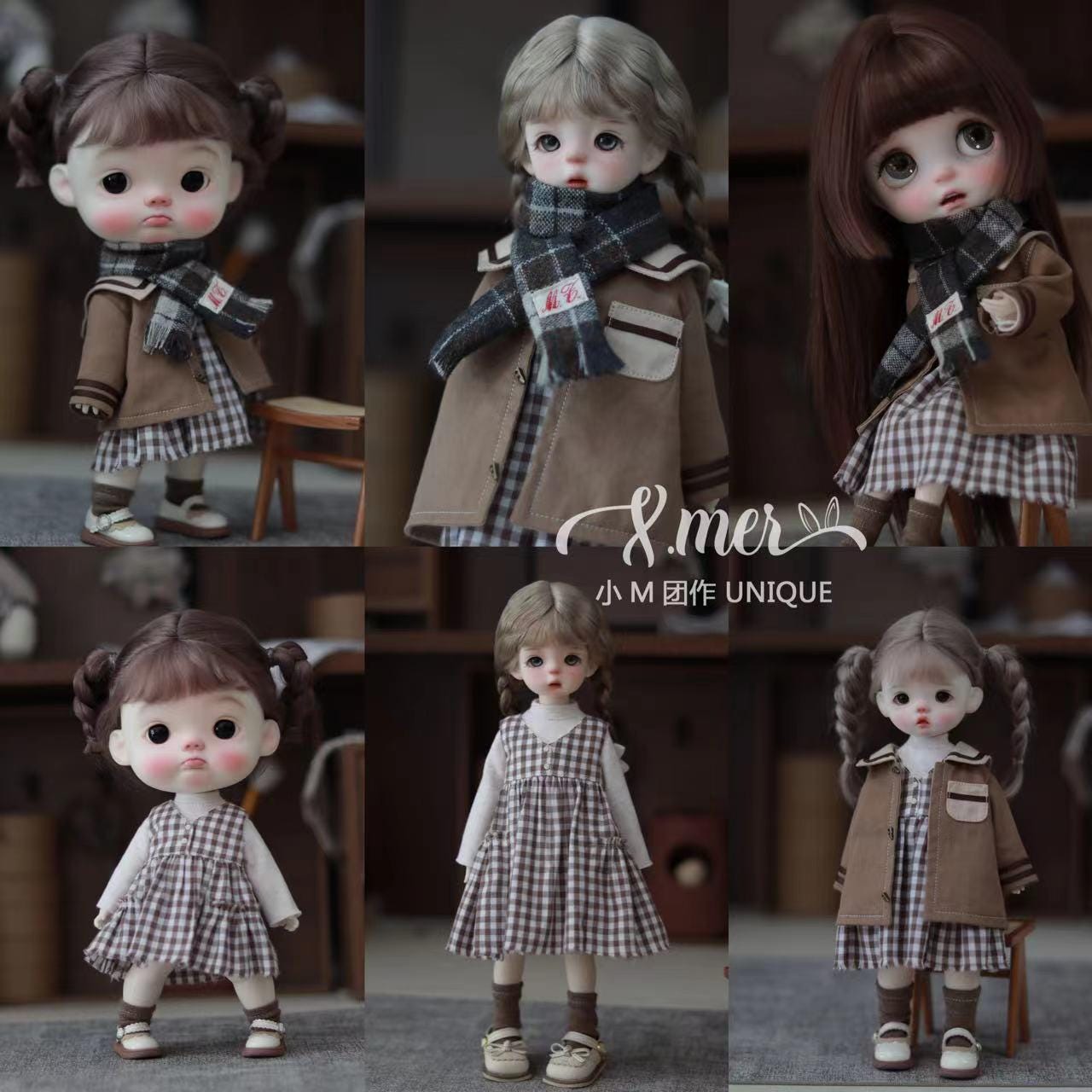 小Mer BJD 1/4 BJD DOLL Patterns Jacket and dress Base shirt set - Hazel-no seam allowance included