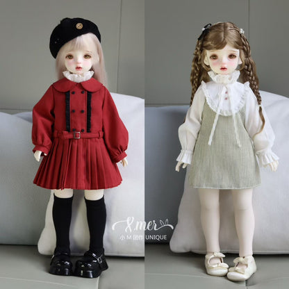 小Mer BJD 1/6 BJD DOLL Clothes Dress Patterns -Oliver Tea-no seam allowance included